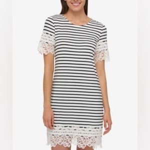 Tommy Hilfiger Womens Lace-trim Shirt Dress Sz XL